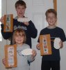 Ancient History 3 kids with Cuneiform and Hieroglyphs.JPG