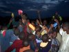 Kenya 2006--Kids at Site reaching for cards.JPG